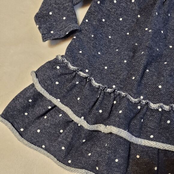 Tucker+Tate Dress Long Sleeve blue polka dot 12 months - Picture 3 of 6